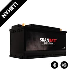 SKANBATT Base Lithium - 12V 150Ah 150A BMS - 355x175x188mm - Bluetooth - Heat - 3 Års garanti - Bobil