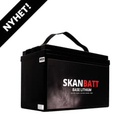 SKANBATT Base Lithium - 12V 100Ah 100A BMS - 326x173x215mm - 3 Års garanti