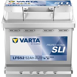 VARTA Fritidsbatteri 12V 52 AH 470 CCA (207x175x190mm) + høyre LFS52 (593700)