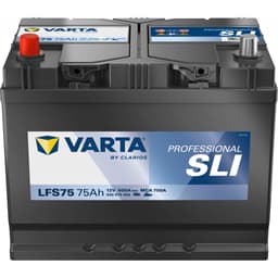 VARTA Fritidsbatteri 12V 75AH 600CCA (260x175x225mm) +venstre LFS75 (812071)