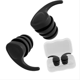 9. generasjons silikon ørepropper for støyreduksjon - Komfortable og lydtette for søvn, studier og reise Sort