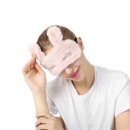 Justerbar Katteøyemaske - Bønnepudderrosa for Soving