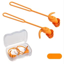 Vanntette Svømmeørepropper med Snor - Anti-Tap Design Oransje