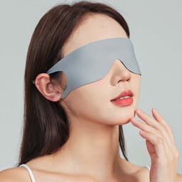 Total Blackout Sovemaske - Null Trykk, Pustende og Komfortabel Øyebeskyttelse Grå M