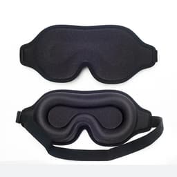 3D Øyemaske - Lycra Dobbeltsidig for Komfortabel Søvn Sort
