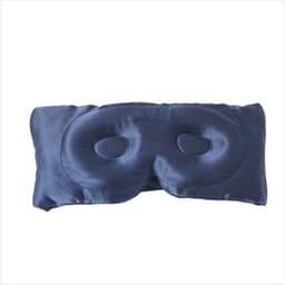 Dubbelsidig ögonmask i siden för sömn och resor Marinblå