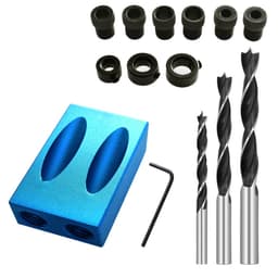 14 stk. Trebearbeidingsborhull Lokalisator Kit - Lommehullsjigg i Aluminiumlegering