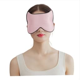 Justerbar silke søvnmaske med katteører Rosa