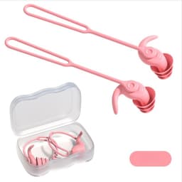 Vanntette Svømmeørepropper med Snor - Anti-Tap Design Rosa