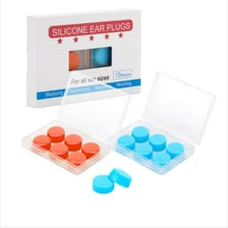 Formbara Brusreducerande Öronproppar - Blå & Orange, 12 st, Återanvänd