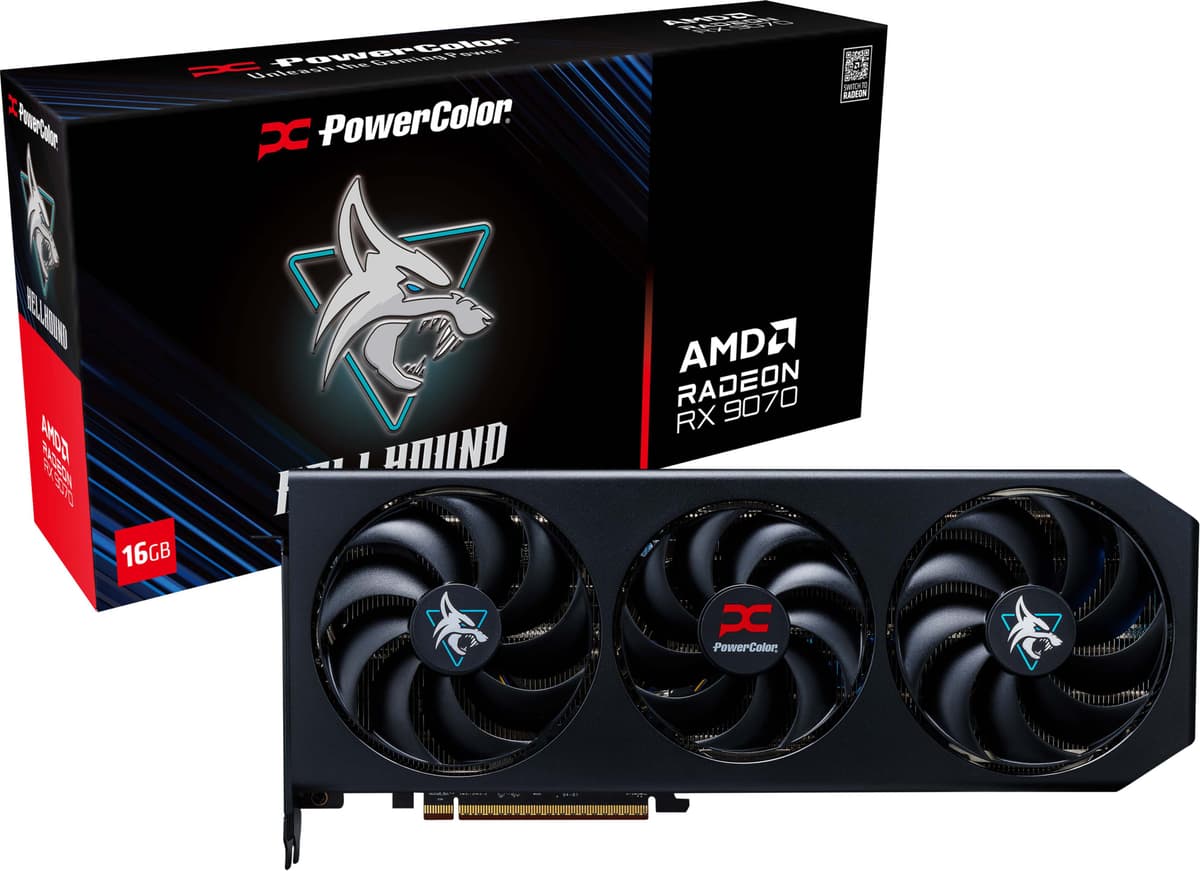 Powercolor HELLHOUND AMD Radeon RX 9070 16GB grafikkort - Elgiganten