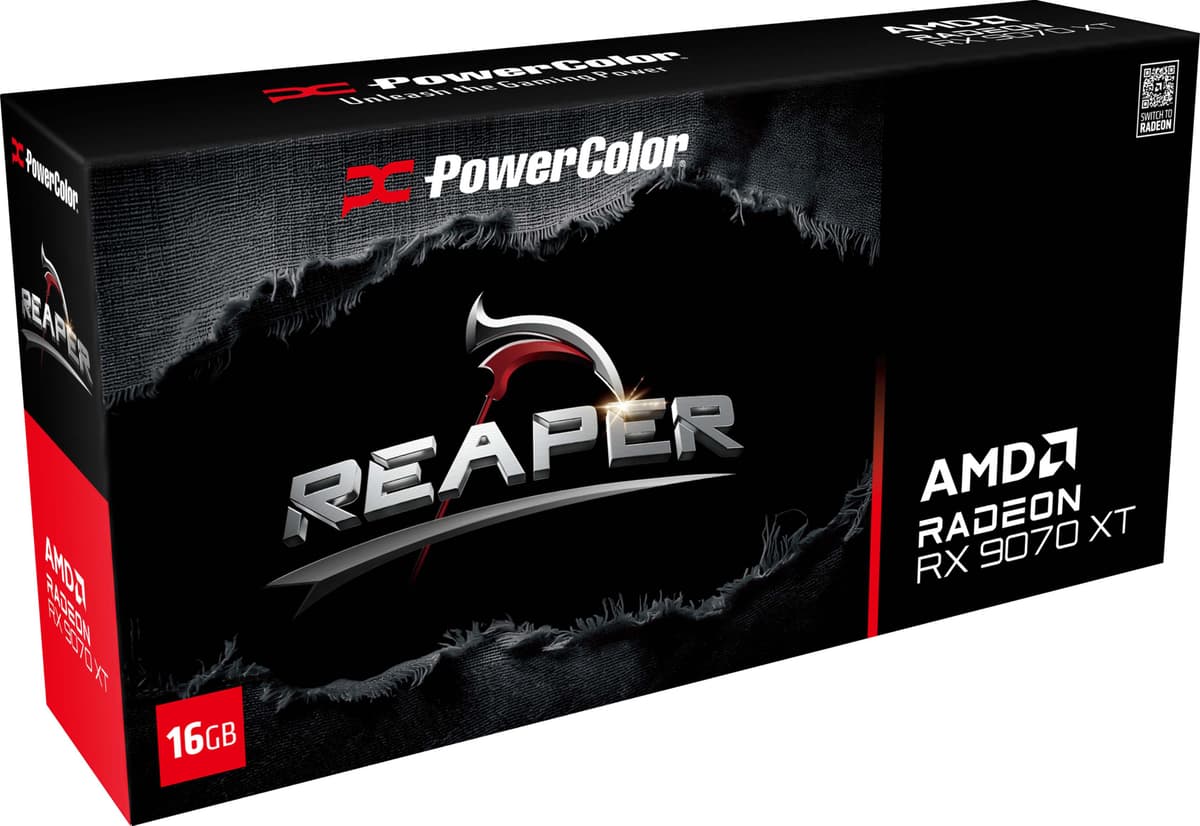 Powercolor REAPER AMD Radeon RX 9070 XT 16GB grafikkort - Elkjøp