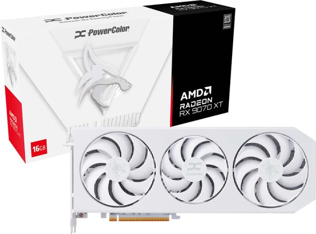 Powercolor HELLHOUND SPECTRAL WHITE AMD Radeon RX 9070XT grafikkort