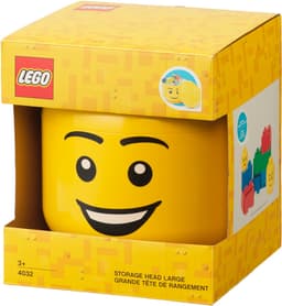 LEGO suuri säilytyslaatikko (Boy Head, keltainen)