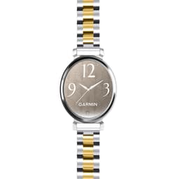 Rustfrit stål tre-perle urrem kompatibel med Garmin Lily 2 - 14mm sølv+guld