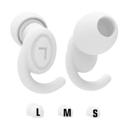 1 pari 9-muotoisia silikonisia korvatulppia melunvaimennukseen Valkoinen