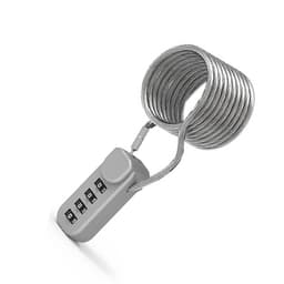 120 cm:n uudelleenasetettava yhdistelmälukko matkatavaroille, repuille ja muille Harmaa