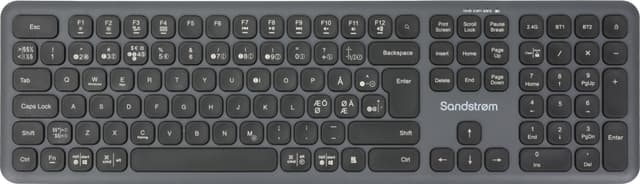 Sandstrøm Dual Mode trådløst tastatur (sort)