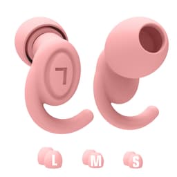 1 pari 9-muotoisia silikonisia korvatulppia melunvaimennukseen Vaaleanpunainen