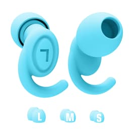 1 par 9-formede silikonørepropper for støyreduksjon Blå