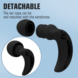 Halvmåneformade brusreducerande silikonöronproppar - 1 par Svart