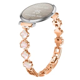 Tyylikäs apilanhelmi metallinen ranneke, yhteensopiva Garmin Lily 2:n kanssa Ruusukulta