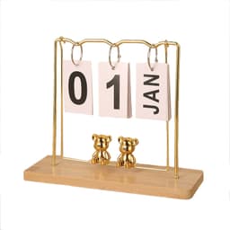 Metallsvingkalenderdekorasjon: Moderne og enkel dekorasjon Trefarge