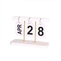 Moderne minimalistisk treornament - Evighetskalender Hvit