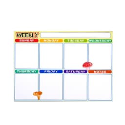 Magnetisk kjøleskapsmagnet - Ukentlig planlegger, flerfarget, 42x30cm