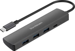 Sandstrøm USB-C 4-porttinen PD-keskitin