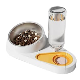 Automatisk kjæledyrsmater med rustfri stålskål og vanndispenser