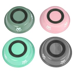 Sarja 4 luistamatonta koirankulhoa, kumia ja ruostumatonta terästä M