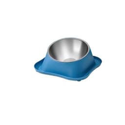 Ergonomisk rustfritt stål kjæledyrskål for katter og hunder - Forebygger søl og beskytter nakken Blå