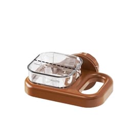 Neliönmuotoinen lintujen ruokintalaite - Ripustettava häkkikulho papukaijoille, kyyhkysille ja pienille lemmikeille kahvia