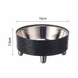 Lemmikin Korotettu Kulho Ruostumattomasta Teräksestä - Ergonominen ja Helppo Puhdistaa Musta