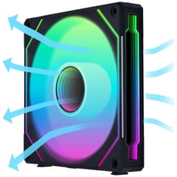 Lian Li UNI FAN SL INF Reverse 140mm infinity RGB PWM-fläkt (svart)