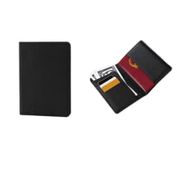 Slank Svart PU-Lær Passholder - Reise Passdeksel, Lommebok & Beskytter