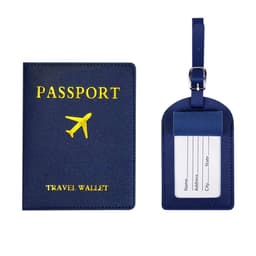 Passholder og bagasjemerkesett - Stilig reisetilbehør Sort