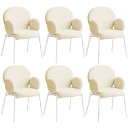 Stol Scandi polstret, Bouclé-stof