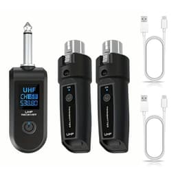 Dynamisk mikrofon med konverter for kablet til trådløs, 2 sendere + 1 mottaker