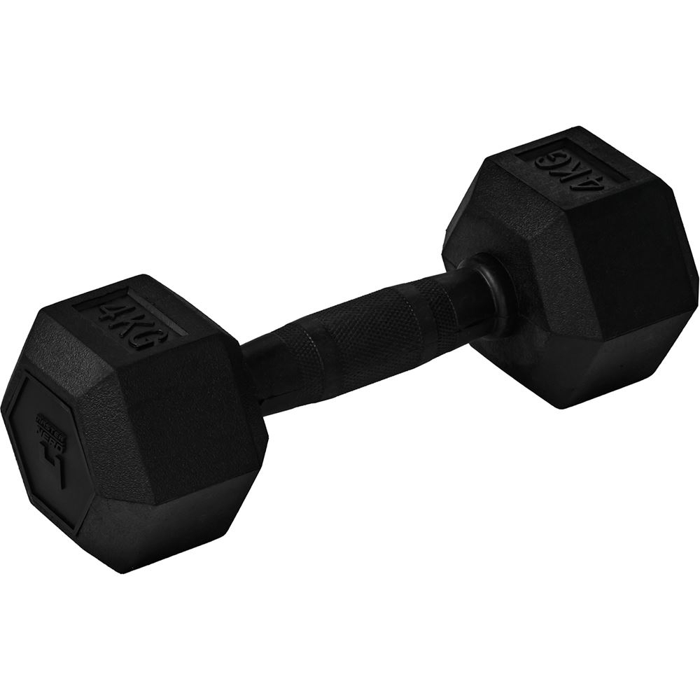 Master Fitness Nero Rubber Coated Hex 4 kg