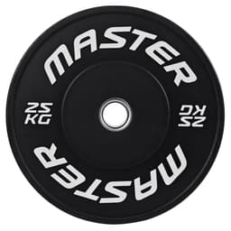 Master Fitness Painolevy Bumperplate Musta, Levypainot Bumper 25 kg