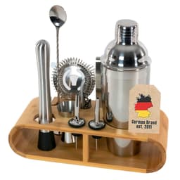Cocktailshaker-sæt i rustfrit stål med 12 dele