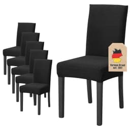 6x Stoltrekk 38-45 cm sete 45-65 cm rygghøyde (svart)