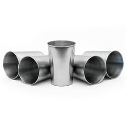 5x Mukit ruostumattomasta teräksestä juomakuppi (170ml)