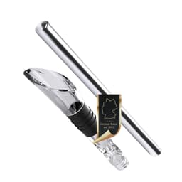 Viinin jäähdytystanko nokalla 2-osainen sarja (hopea)