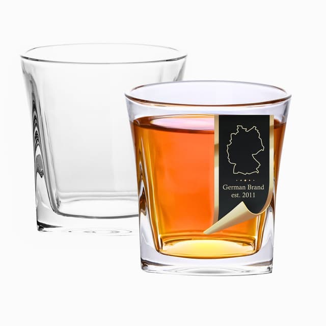 2x Whiskyglas Old Fashioned Whiskey Kristallglas