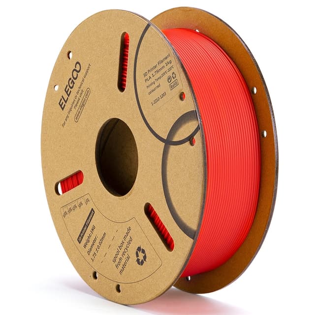Elegoo PLA 1.75 mm 1 kg - Röd - Elgiganten