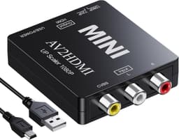 NÖRDIC Kompositvideo AV till HDMI adapter 3XRCA AV och CVBS omvandlare 1080p i 60Hz PAL och NTSC