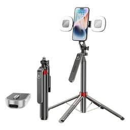 Bärbar Selfiestick Bluetooth med 2 Fyrkantig Fyllnadslampa P185mini